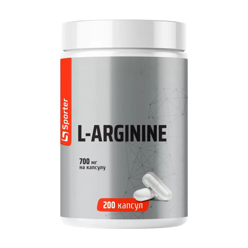 Л-аргінін Sporter L-Arginine, 700 мг, 200 капсул